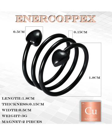Magnetic field women's copper ring pure copper heart shaped women's ring Black - Buy Online on GoSupps.com