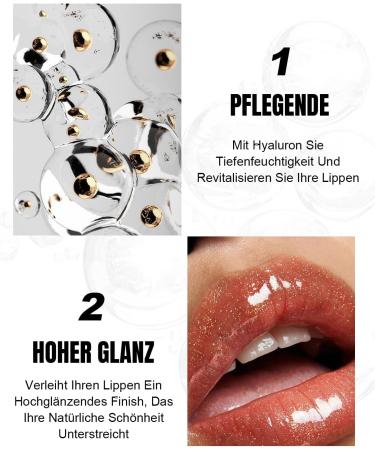 ARCHIDATE Lip Gloss Long Lasting Moisturizing Lip Gloss with Hyaluronic Acid Light and NonSticky Lip Plump and Dimensional Glow Lip Oil with Mirror Finish Lip Makeup for Women and Girls - Buy Online on GoSupps.com