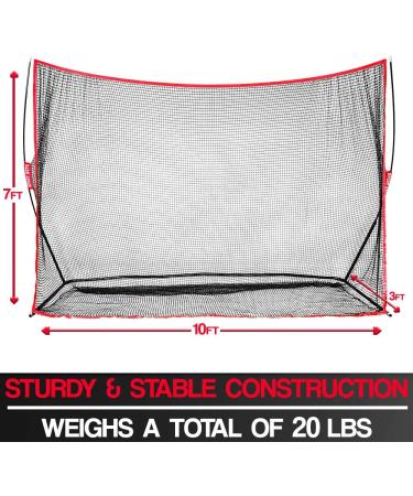 10x7 ft Heavy Duty Golf Hitting Net for Indoor & Backyard Practice - Premium Golf Training Equipment for All Golfers - Buy Online on GoSupps.com