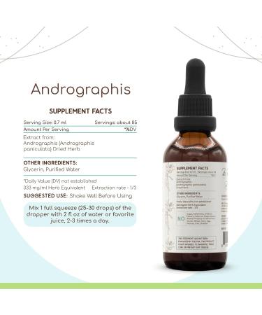 HerbEra Andrographis B60 Alcohol-Free Herbal Extract Tincture Super-Concentrated Made with Fah talai jone Chuan Xin Lian Andrographis paniculata 2 fl oz 2 Fl Oz (Pack of 1) - Buy Online on GoSupps.com