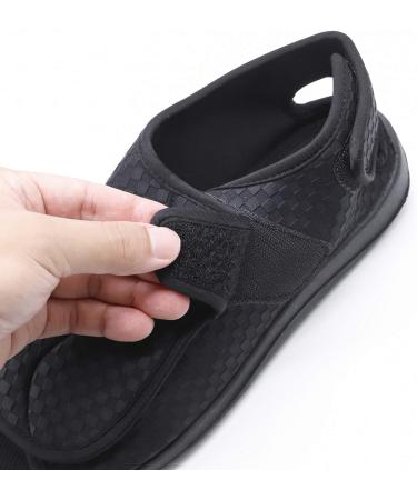 Extra Wide Open Toe Diabetic Sandals for Elderly Women - Black, Size 10 - Buy Online on GoSupps.com