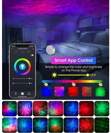 Star Projector LED Galaxy Light with APP Control | 16 Colors RGB Dimming Nebula Night Light | Voice Control | Bedroom Decor/Home Theater/Party - Buy Online on GoSupps.com