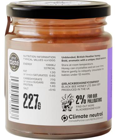 British Autumn Honey - 100% Pure Single-Origin UK Honey (227g Glass Jar) | Autumn Harvest | 1 Pack - Buy Online on GoSupps.com