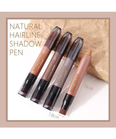 Hairline Filler Pen Hair Line Shadow Powder Stick Hair Volumizing Powder Fill In Receding Hair Lines Bald Spots Wide Parts Forehead Side Double-Ended Hairline Powder Hair Root Dye (LIGHT BROWN) - Buy Online on GoSupps.com