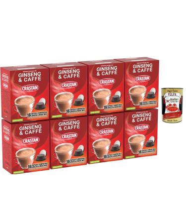 Italian Gourmet E.R. Italian Gourmet 128-Capsule Coffee and Ginseng Blend (8 x 16) Compatible with the A Modo Mio System | Quick and Easy Creamy Ginseng Coffee Gluten-Free | Storage Pack + Italian Gourmet