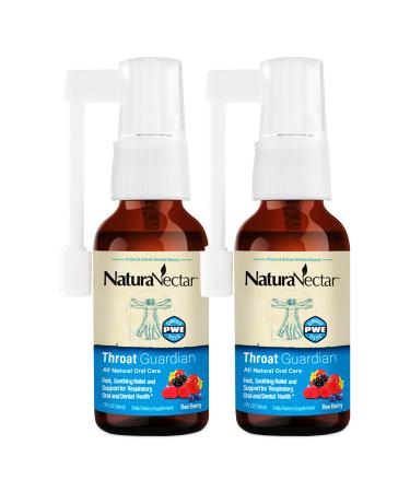NaturaNectar - Bee Propolis Throat Spray - Unique Throat Relief and Wellness Agent - Brazilian Bee Propolis Throat Guardian Spray - Ethical Beekeeping - Honey Bee Berry Flavor (2-Pack 1.06 Fl Oz.) 2.12 Fl Oz (Pack of 2)