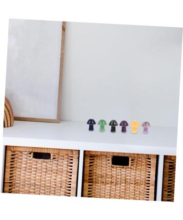 FRCOLOR 6 Pcs Crystal Mushroom Ornament Unique Camera Lens Case & Agate Decor for Vases Miniature Chakra Stones Flowerpot Accents - Buy Online on GoSupps.com