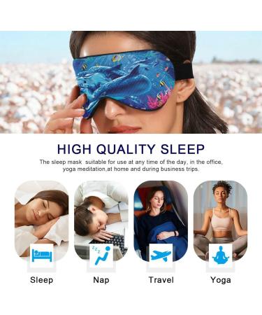 Underwater Dolphin Sleep Mask | Light Blocking Eye Mask for Travel & Naps | Adjustable Soft Blindfold for Men & Women - Buy Online on GoSupps.com
