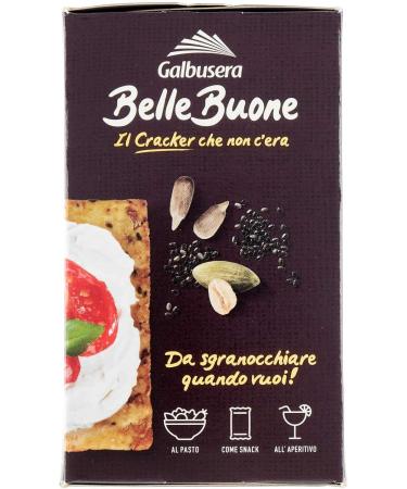 Galbusera Bellebuone crackers with oats and sunflower chia and pumpkin seeds 6 x 200 g + Italian Gourmet Polpa 400 g - Buy Online on GoSupps.com