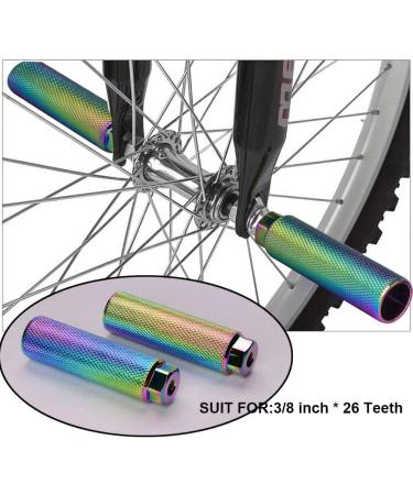 Aluminum Alloy Anti-Skid Bike Pegs | 2Pcs Stunt Pegs for BMX & Mountain Bikes | Fits 3/8 inch Axles - Buy Online on GoSupps.com