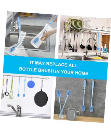 Solustre Silicone Bottle & Glassware Cleaning Brush - 2 Pack | Durable Long Handle | Perfect for Baby & Household Use - Buy Online on GoSupps.com