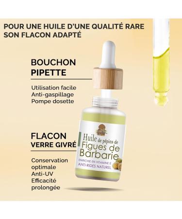 Morocco Argan Prickly Pear Seed Oil 15 ml - Natural Anti-Wrinkle - Precious and Rare - Enriched with Vitamin E - Buy Online on GoSupps.com