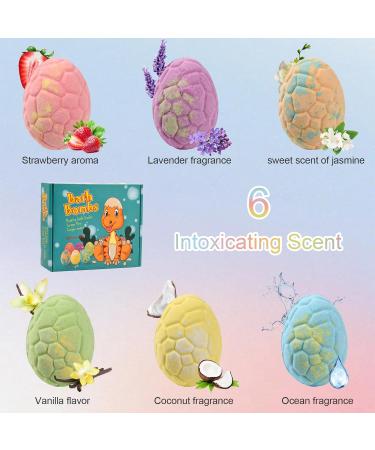 Jinlaili 6-Pack Dinosaur Bath Bombs Gift Set | Fun Foam Bath Balls for Kids | Perfect Christmas & Birthday Present for Boys & Girls - Buy Online on GoSupps.com