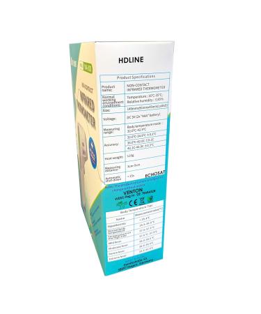 HD-Line Digital Thermometer - Accurate No-Touch Temperature Measurement for Body Objects & Space - LCD Display with 3 Color Modes Fever Alarm & Instant Read - Buy Online on GoSupps.com