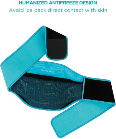 Comfytemp Reusable Gel Back Ice Pack - Hot & Cold Therapy Wrap for Lower Back Pain Relief | Flexible Cold Compress with Strap for Sciatica & Lumbar Support - Buy Online on GoSupps.com