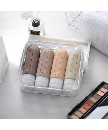 Travel Bottles for Toiletries - TSA Approved Silicone 3oz Leak Proof BPA Free 4 Pack - Perfect Travel Accessories for Shampoo Body Wash Lotion & Soap - Buy Online on GoSupps.com