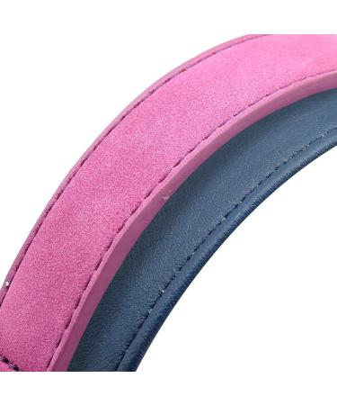 Didog Soft Padded Leather Dog Collar with Engraved Name Tag - Customizable Perfect for Small & Medium Dogs 33-40 cm Purple - Buy Online on GoSupps.com