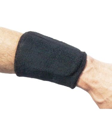 Hot Glove Baseball Wrist Shield Protective Wristband for Batting and Fielding Black