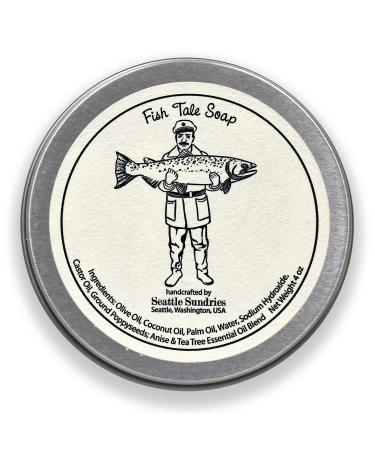 Seattle Sundries Anise & Tea Tree Soap in Reusable Tin - 4oz Handmade Bar Soap for Men & Women | Natural Odor Fighting | Fly Fishing Gift - Buy Online on GoSupps.com