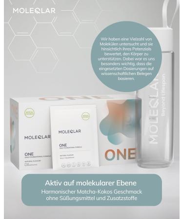  MoleQlar ONE Complex 30 Sachets All-in-One Fundamental Formula Supplement with molecules vitamins and minerals Lemon Natural Matcha Coconut (30 sachets coconut matcha) - Buy Online on GoSupps.com
