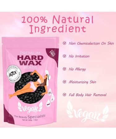BOYUJK Professional Hard Wax Beads 500g Black - Gentle Hair Removal for Full Body, Facial, and Legs - Painless Wax Beads for Women and Men - Buy Online on GoSupps.com