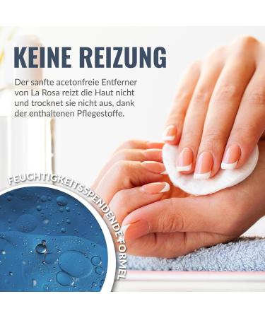  La Rosa LaRosa Acetone-Free Nail Polish Remover 150ml SENSITIVE NO SMELL for gentle and reliable nail polish removal - Buy Online on GoSupps.com