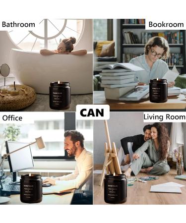 Sandalwood Candles for Men | 100% Natural Pine Scented Candles - Non Toxic Aromatic Home Fragrance 7oz Velas Arom ticas - Buy Online on GoSupps.com