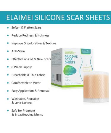 Medical Silicone Gel Tape for Scar Removal - Hypertrophic & Keloid Scars - Pain-Free & Water-proof - 1.6 x 60 - Buy Online on GoSupps.com