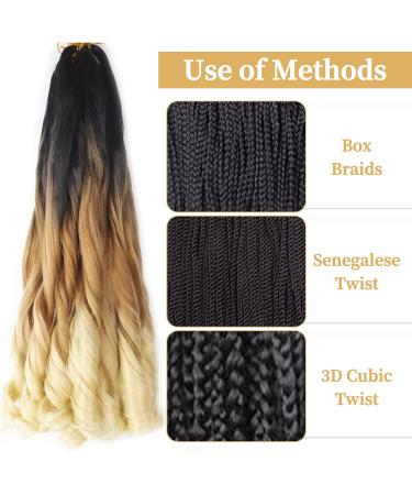 Ainimiu French Curly Braiding Hair 22 Inch 8 Packs - Pre Stretched Bouncy Braiding Hair- Loose Wavy Braiding Hair Synthetic Hair Extensions for Black Women 22 Inch(pack of 8) 1B/27/613 - Buy Online on GoSupps.com