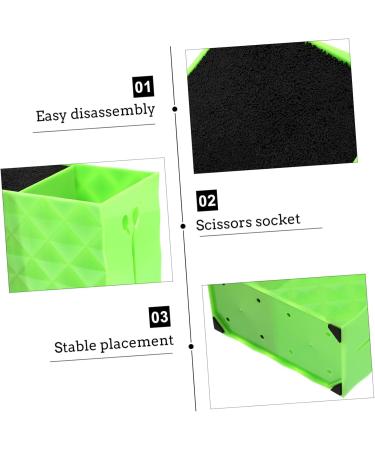 Frcolor Scissors Holder | Haircut Organizer & Salon Scissor Rack | Green Plastic 15.6x10.6cm for Hairdressing - Buy Online on GoSupps.com