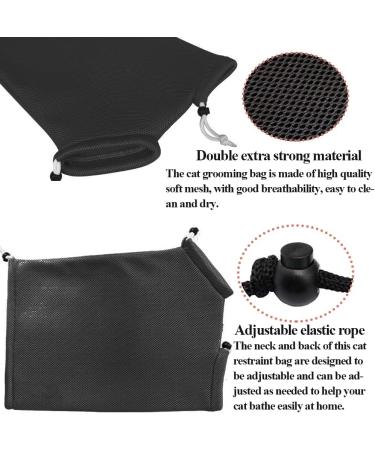 Adjustable AsoCea Cat Bathing Bag - Multifunctional Pet Care Net for Nail Trimming & Cleaning | Anti-Bite & Anti-Scratch - Buy Online on GoSupps.com