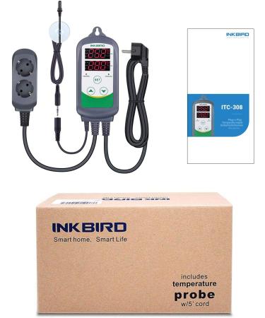 Inkbird ITC-308S Digital Temperature Controller with Waterproof Sensor for Aquariums | Precise Thermostat & 1.97 Probe - International Shipping Available - Buy Online on GoSupps.com
