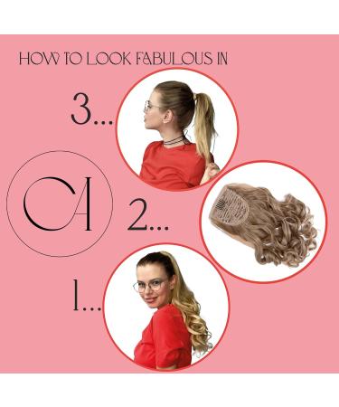 CAISHA 20" Hairpiece Clip On Ponytail Extension Wavy Black Purple Mix HCB4-1 black purple mix #1T3700 HCB4-1 - Buy Online on GoSupps.com