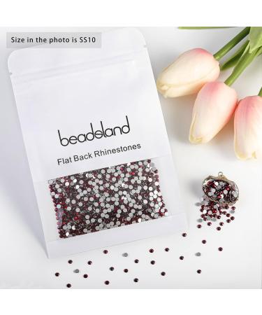 Beadsland 1440 Flat Back Dark Red Rhinestones for Nails - SS10 Nail Crystals - Perfect Crafting Supplies - Buy Online on GoSupps.com