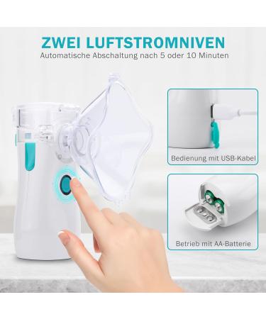 Best HithinkMed Inhalation Device for Adults & Children | Quiet Adjustable Portable Inhalator with Masks & Mouthpieces - Gr n - Buy Online on GoSupps.com