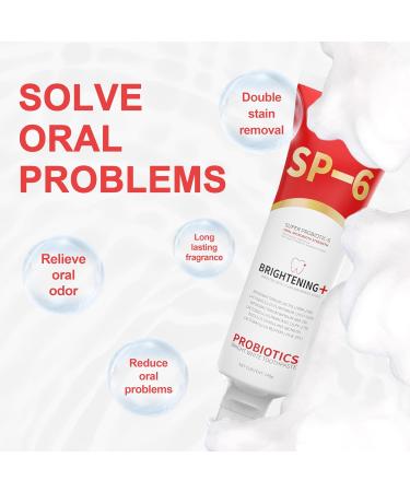 Probiotic Whitening Toothpaste - Advanced Formula for Teeth Whitening Fresh Breath & Oral Health - 4.9oz (2) - International Shipping Available - Buy Online on GoSupps.com
