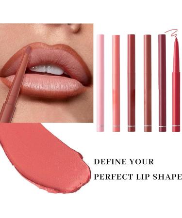 Makeup Lip Pencil Lip Pencil Pens - 6X Waterproof Lip Tint | Matte Lipstick Smudge-Proof Lip Pencil Long-Lasting Lip Gloss for Women - Buy Online on GoSupps.com