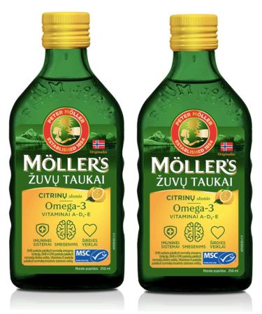 M ller's Omega-3 Cod Liver Oil Lemon Oil (250ml) - 2-Pack 250 ml (1 Pack) - Buy Online on GoSupps.com