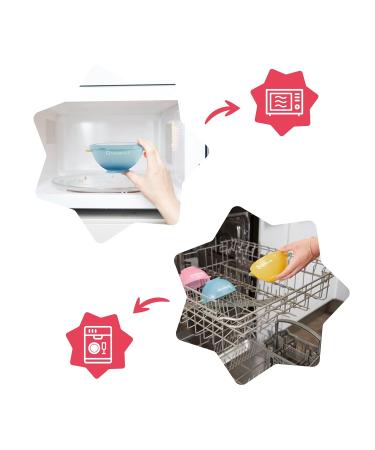 Buy Badabulle Set of 3 Funcolors Bowls with Lid & Non-Slip Suction Cup - 330ml Porridge Bowls for Kids | International Shipping - Buy Online on GoSupps.com