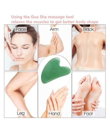 Medimama Rose Quartz Gua Sha Massage Tool for Facial Beauty and Anti-Aging Treatment - Green Guasha - Buy Online on GoSupps.com