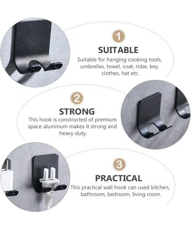 ABOOFAN Clothes Hangers - 12 Pcs Razor Hanger Rack & Decorative Wall Hooks for Kids | Space-Saving Aluminum Toothbrush Holder - Buy Online on GoSupps.com