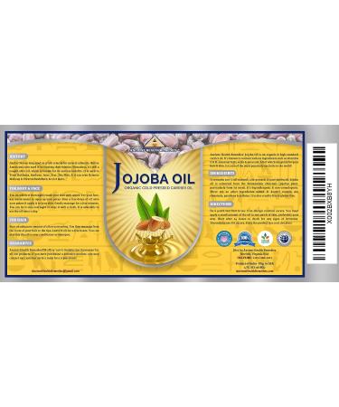 Organic Cold Pressed Jojoba Oil 4 oz - Hair Growth, Moisturizing, DIY Beauty - Bulk Wholesale from India - Buy Online on GoSupps.com