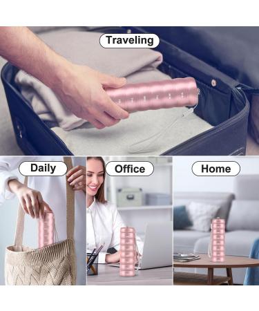 Stylish Metal Weekly Pill Organizer - Waterproof & Portable Aluminum Case for 7 Days of Pills Vitamins & Supplements - Pink - Buy Online on GoSupps.com