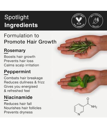Rosemary Water spray with mint (3.38 Fl Oz) | For Hair growth Hair fall control Scalp health Hair damage protection Anti frizz | Rosemary Niacinamide & Peppermint Oil | For Men & Women - Buy Online on GoSupps.com