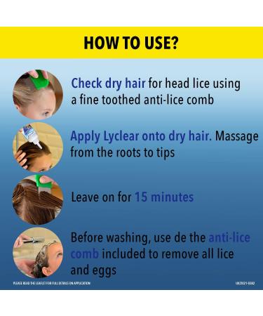 Lyclear Original Head Lice Treatment Shampoo 200ml + Nit Comb | Kills Lice & Nits in 15 Minutes - Buy Online on GoSupps.com
