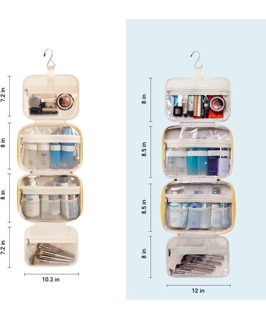 Narwey Hanging Travel Toiletry Bag for Women - Orange (Large) | Cosmetics Makeup Organizer for Travel Size Accessories - Buy Online on GoSupps.com