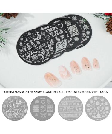 Santa Claus Nail Stamping Plates - 7pcs Winter Nail Art Designs for Festive Manicure - Buy Online on GoSupps.com