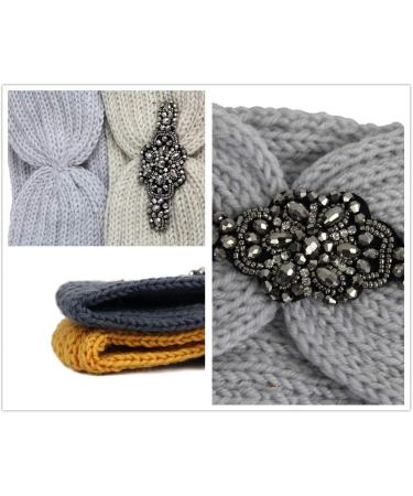 Buy Irisaa Women's Yellow Rhinestone Knitted Headband | Stylish Hairband & Ear Warmer - International Shipping Available - Buy Online on GoSupps.com