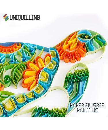 Quilling Kit for Adults - Handmade DIY Craft Set for Beginners - Paper Filigree Painting Tools - Room Wall Art Decor - Green Turtle Design 8x10 inch (Basic) - Buy Online on GoSupps.com