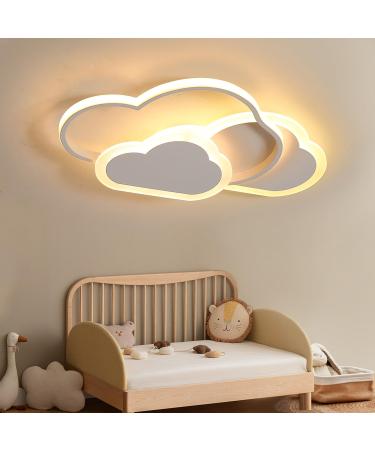 Yueu led ceiling lamp bedroom children's room lamp creative cloud ceiling lamp children lamp deck warm white 42cm/3000k ceiling lights for baby room children's room (remote control not included) 42cm-3000k